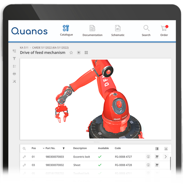 Spare parts catalogues and 3D graphics